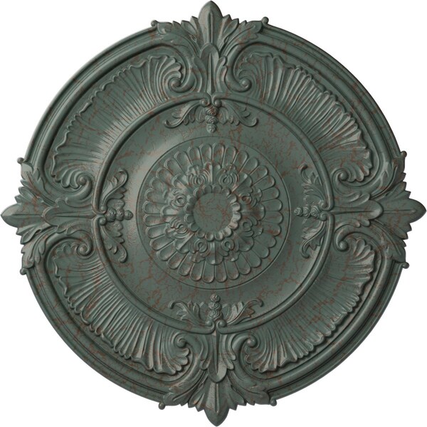 Ekena Millwork Attica Acanthus Leaf Medallion (Canopies up to 4 5/8"), 53 1/2"OD x 3 1/2"P, Cloud Burst Crackle CM53ATCBC - main